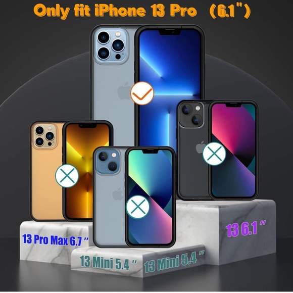 QHOHQ Breakthrough Series Case Compatible with iPhone 13 Pro 6.1" - Picture 2 of 6